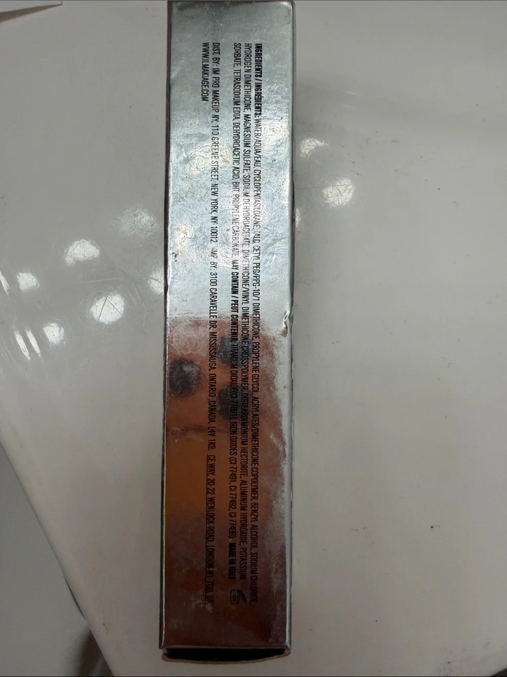Fenty Beauty Metallic Rose Gold Box with Black Logo